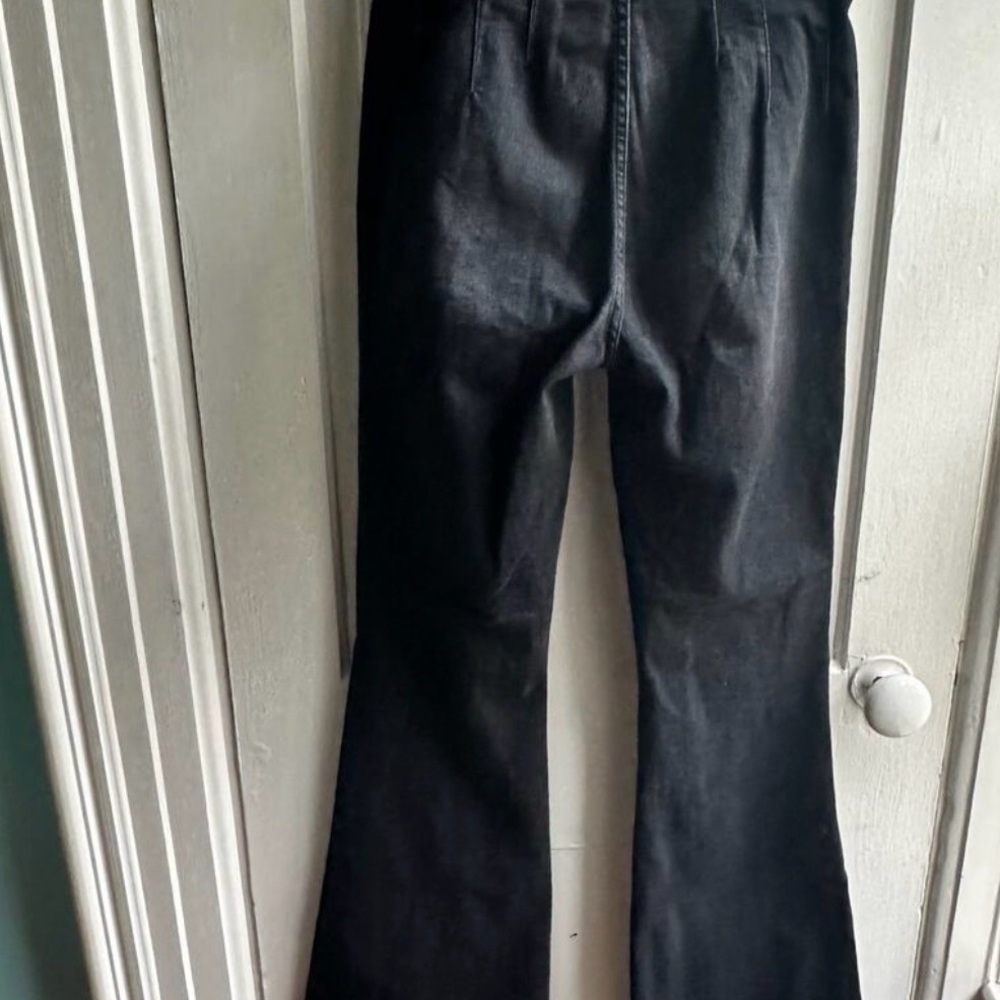 Free People Jayde High Rise Flare Jeans in Onyx Black - Picture 5 of 5